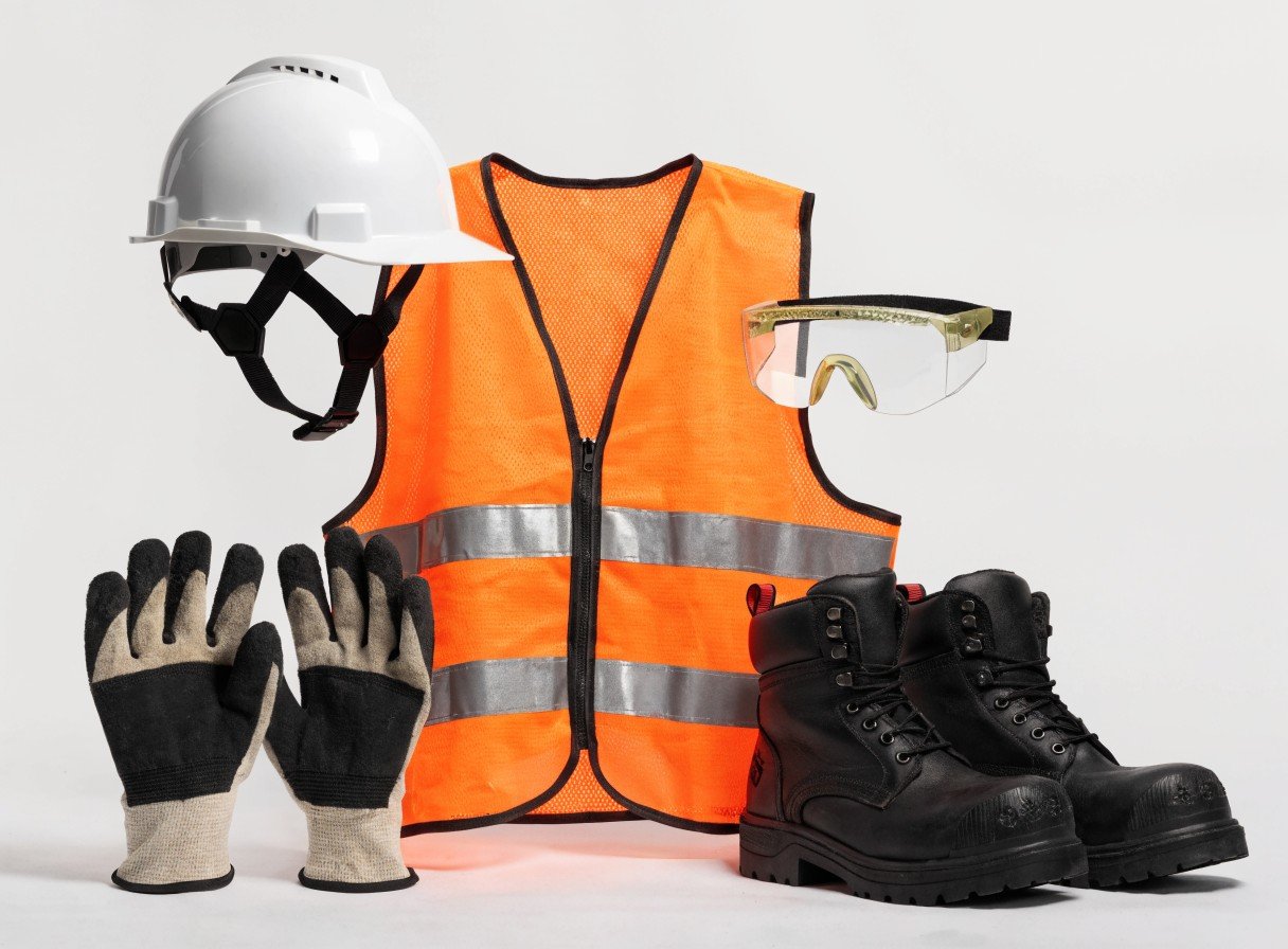 Industrial PPE Safety Kit – Helmet, Vest & Boots